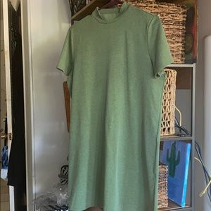 Mock dress shirt dress